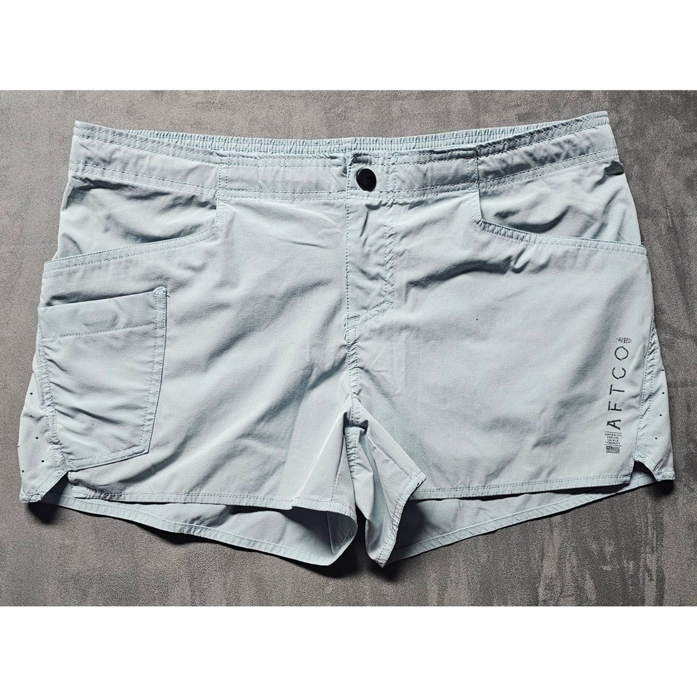 AFTCO‎ Women Blue Fishing Shorts Size 12 Performance Quick Dry Technical Outdoor